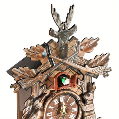 1pc GDRASUYA10 Vintage German Black Forest Handcrafted Pine Wood Cuckoo Clock