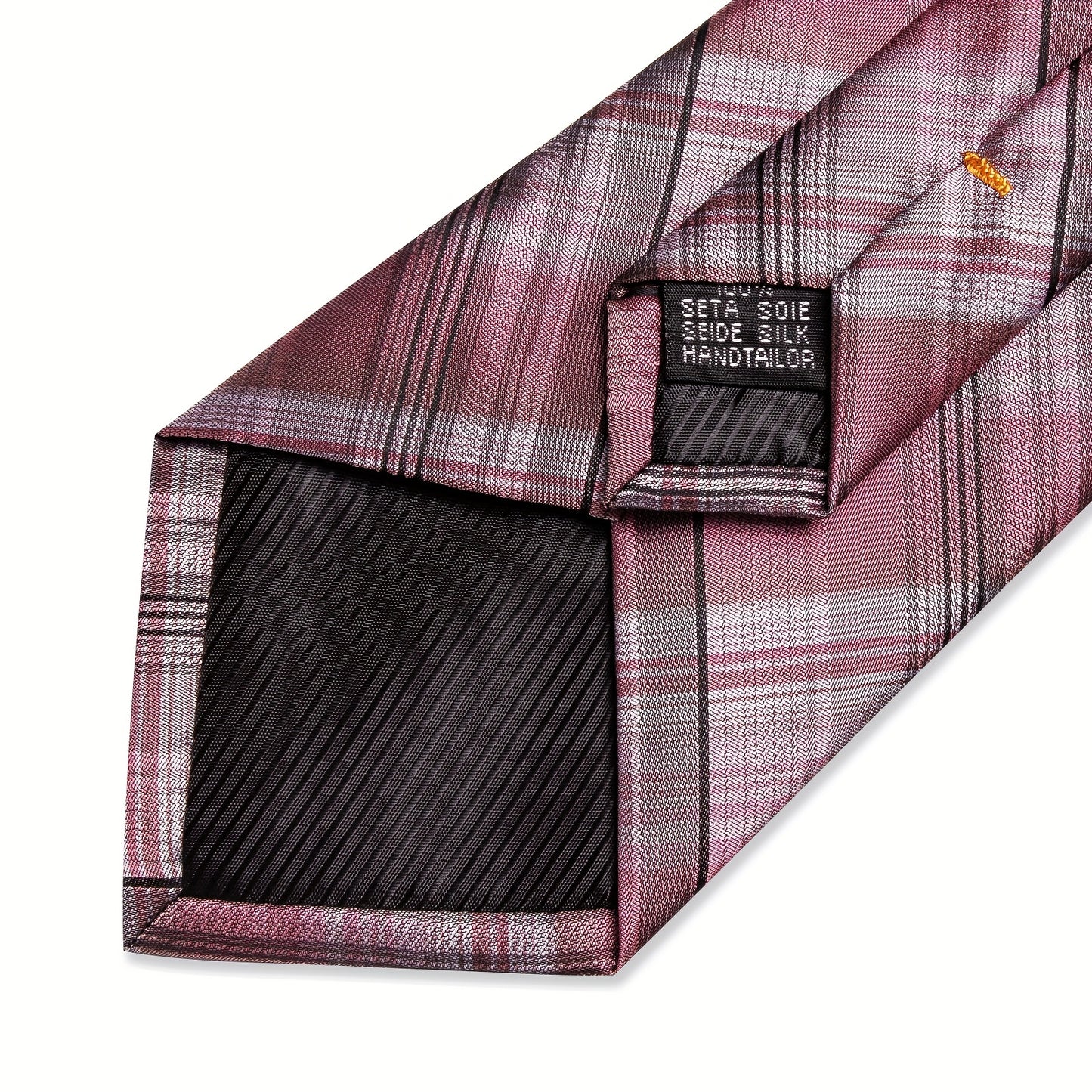 DiBanGu Classic Plaid Tie Set For Mens