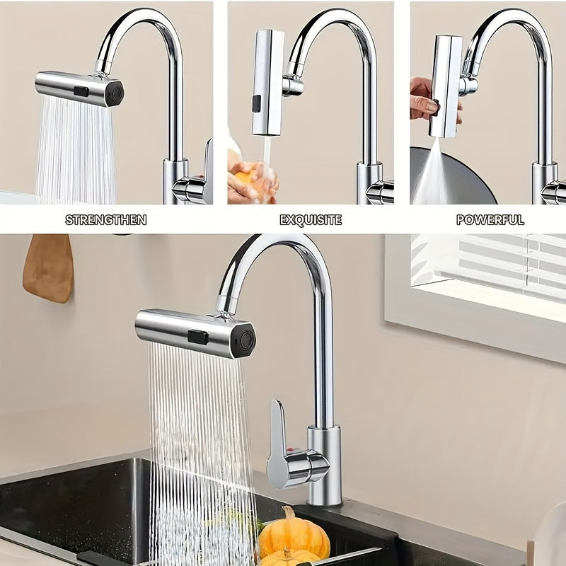 2pcs Waterfall Style Kitchen Faucet - 3-in-1 360° Touch Controlled Faucet Extender - For Kitchen Sink - Used For Washing Vegetables And Fruits - Suitable for Modern Kitchens - Perfect Gift for Homeowners