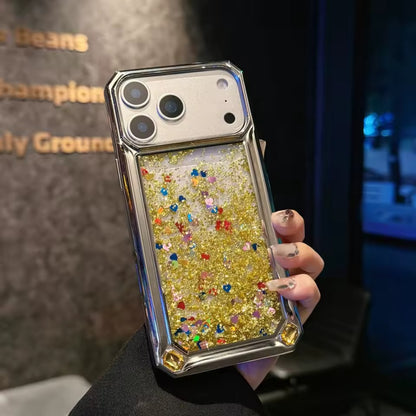 17 ProMax Flowing Sand Phone Case For  Glitter Quicksand Airbag Drop Protection Shell -AX