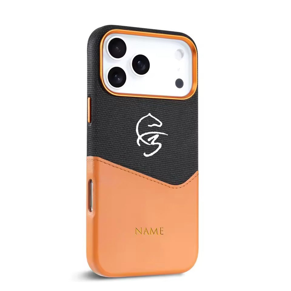 Personalise Initial letters Magsafe Cardholder Phone Case 17 Pro Max  Magnetic Covers- AX