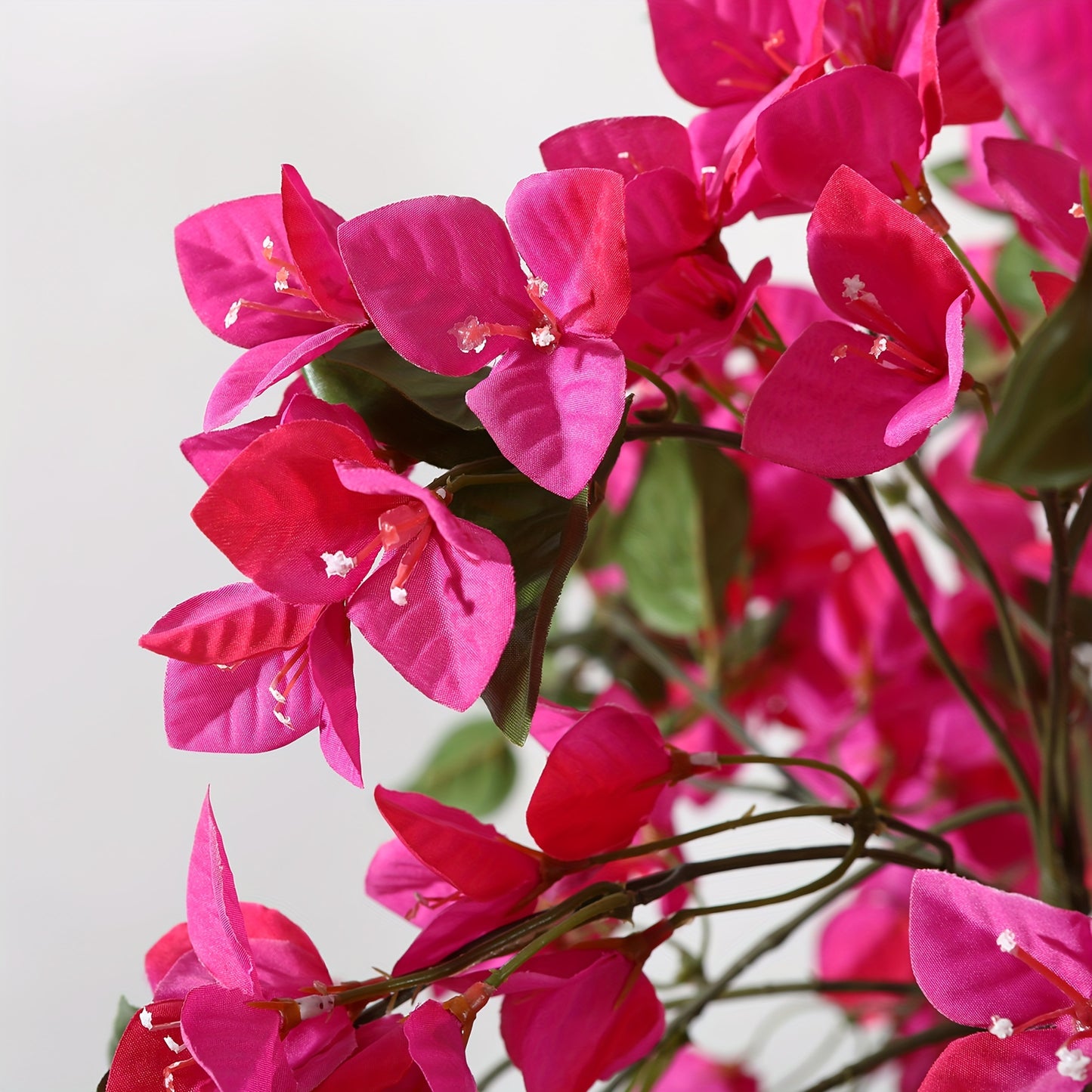 Artificial Bougainvillea Flowers Tree - 4FT/5FT Faux Potted Plants With Wood Trunk And Pink Flowers - For Housewarming Decor - Perfect Gift for Home & Garden Lovers