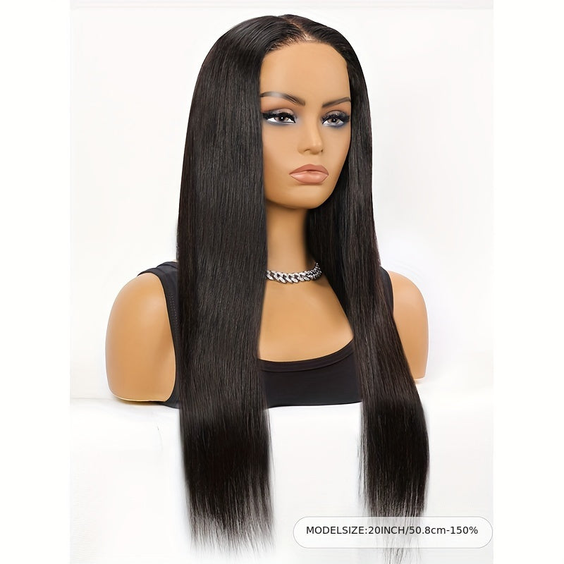 150% Density Straight Human Hair Wig With 4x4 HD Transparent Lace Front Closure - Perfect For Women