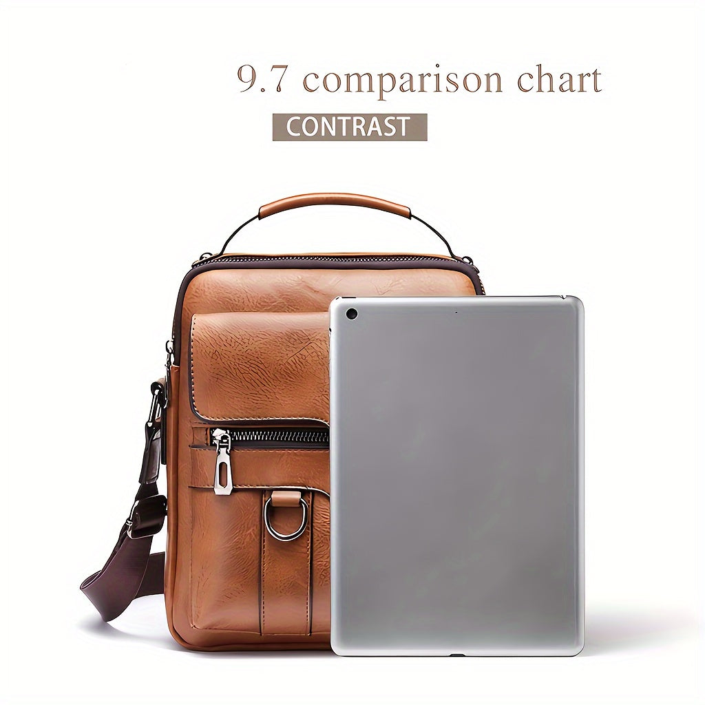 Genuine Leather Men's Crossbody Bag Vintage Shoulder Bags Business Handbags