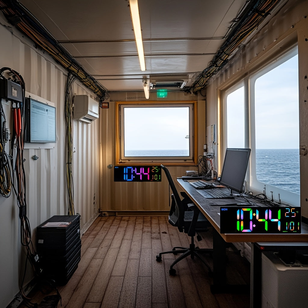 1pc Digital Wall Clock - 16-Inch LED Display, Remote Control, Dual Alarm.