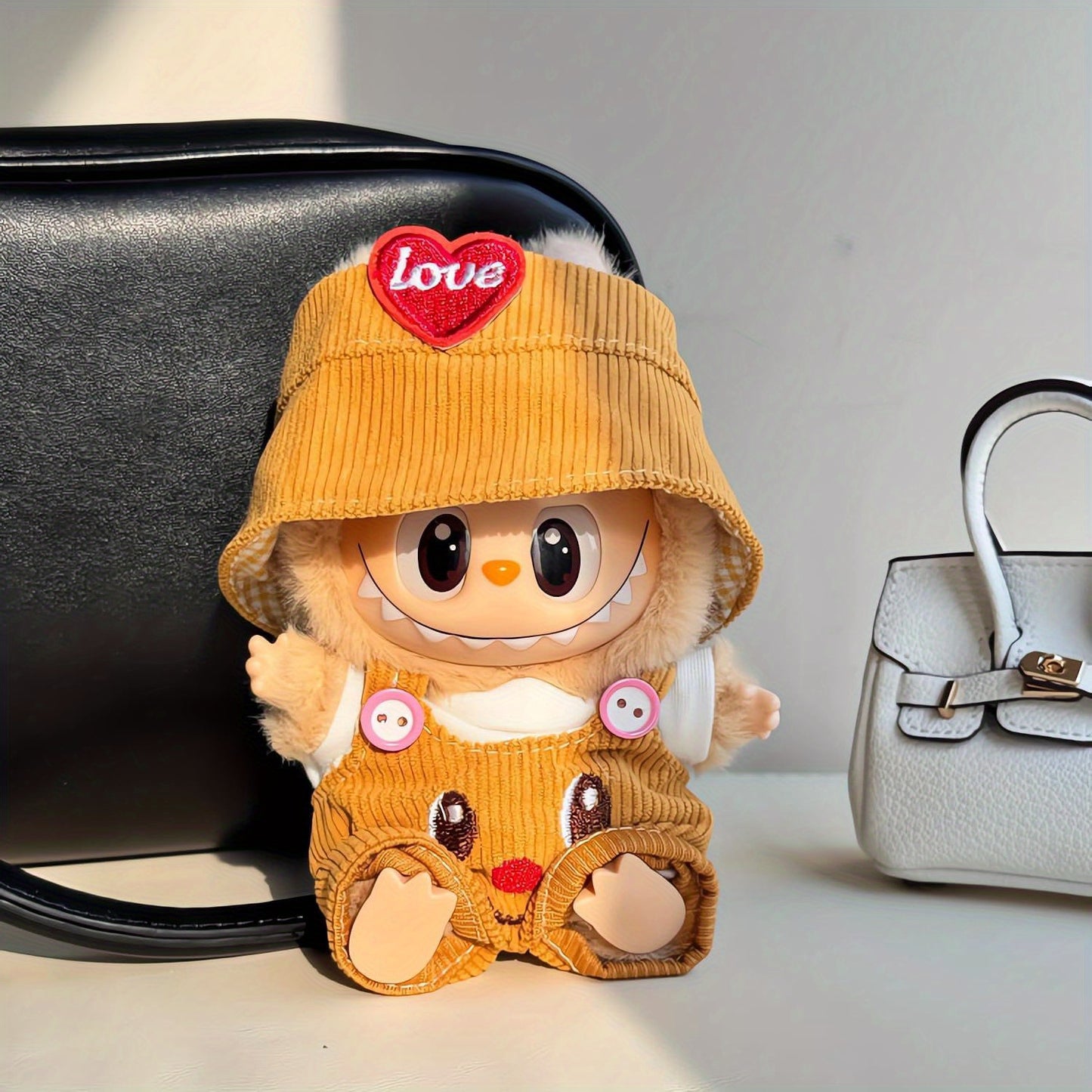 Labubu Clothes Set for 6.69inch Dolls- Labubu Designer Clothes, Overalls& Accessories, Premium Dress Up Bundle, Stylish Chic Doll Clothing (No Doll Included)(Style A)