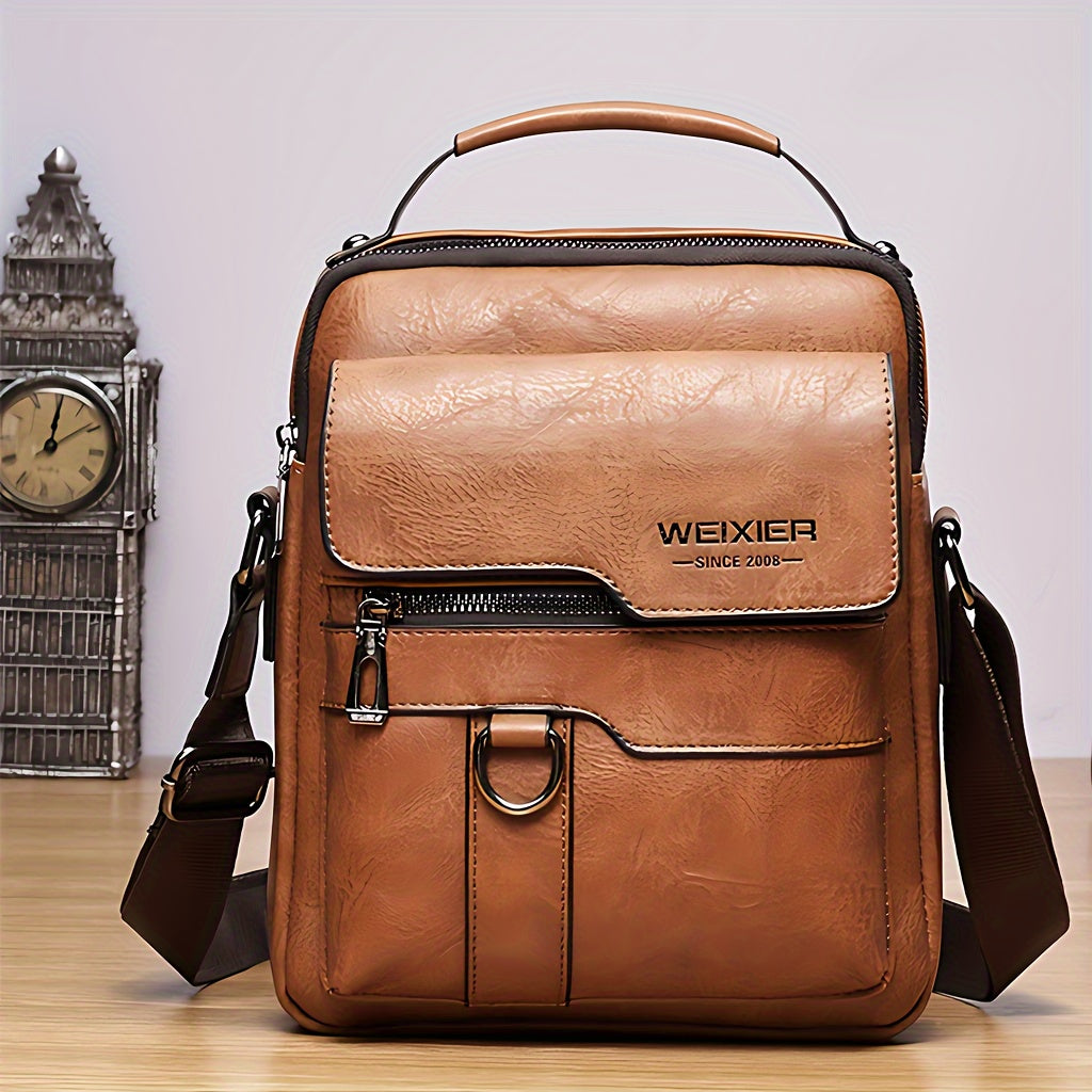 Genuine Leather Men's Crossbody Bag Vintage Shoulder Bags Business Handbags