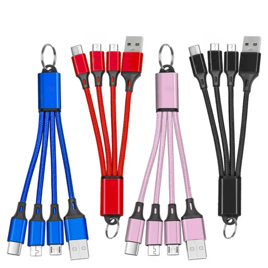 3 In 1 USB Cable Short Micro USB Type C