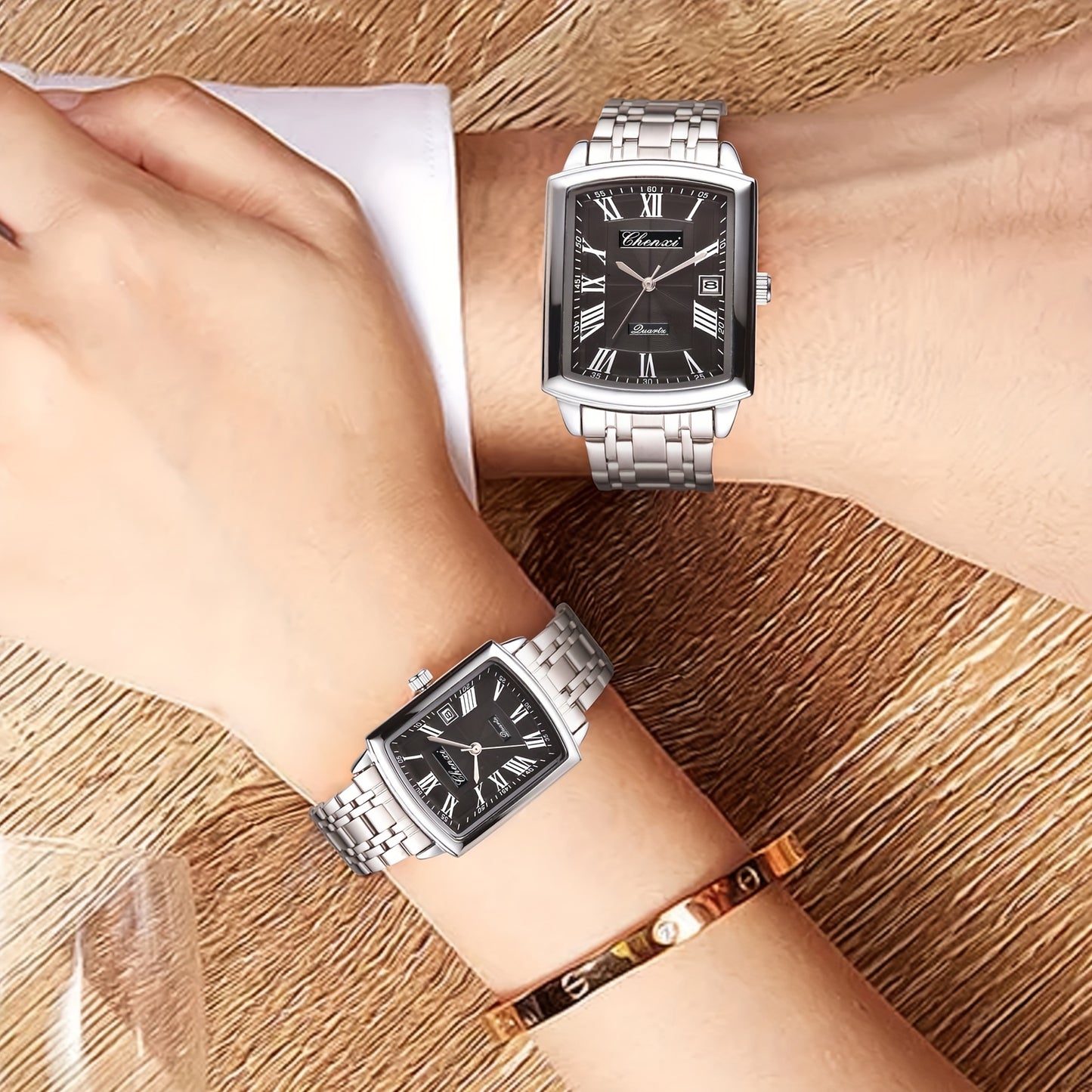 CHENXI Couple Watch Casual Fashion Square Men's And Women's Watch..