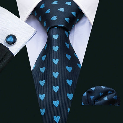 4pcs/set Men's Tie, Handkerchief And Cufflinks..