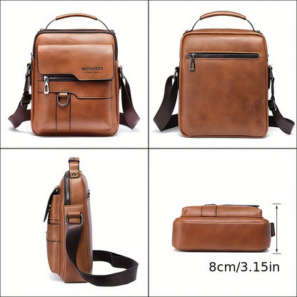 Men's Genuine Leather Crossbody Bag Shoulder Bags Vintage Handbags Business Bag