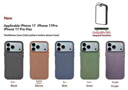 Suitable for Apple 17Pro max_with Cloth Texture Magsafe Animation  Cover-AX