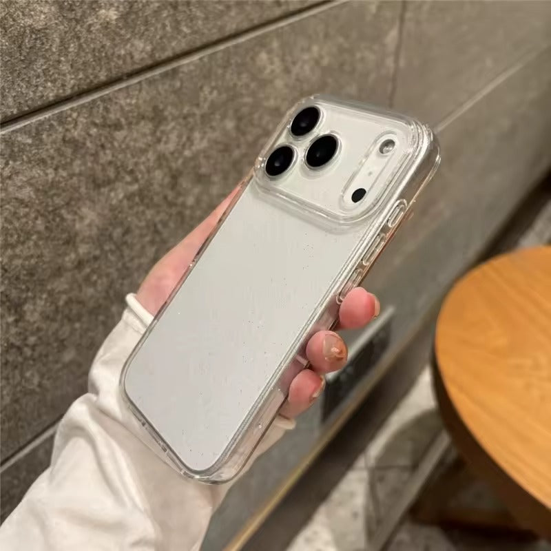 Luxury Bling Glitter Clear For iPhone 17 Pro Max Transparent Lens Protection Hard Back Cover-AX