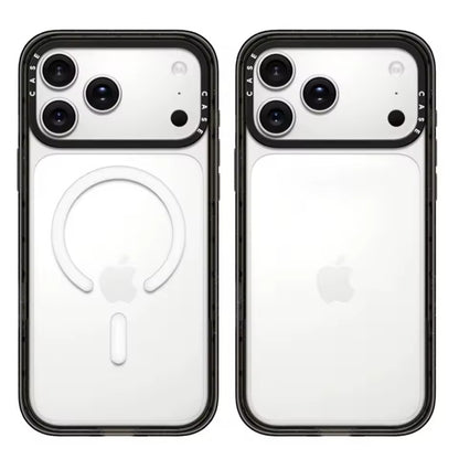 Transparent Black Border Senior Simple Acrylic with  for IPhone 17 Pro Max  Cover-AX