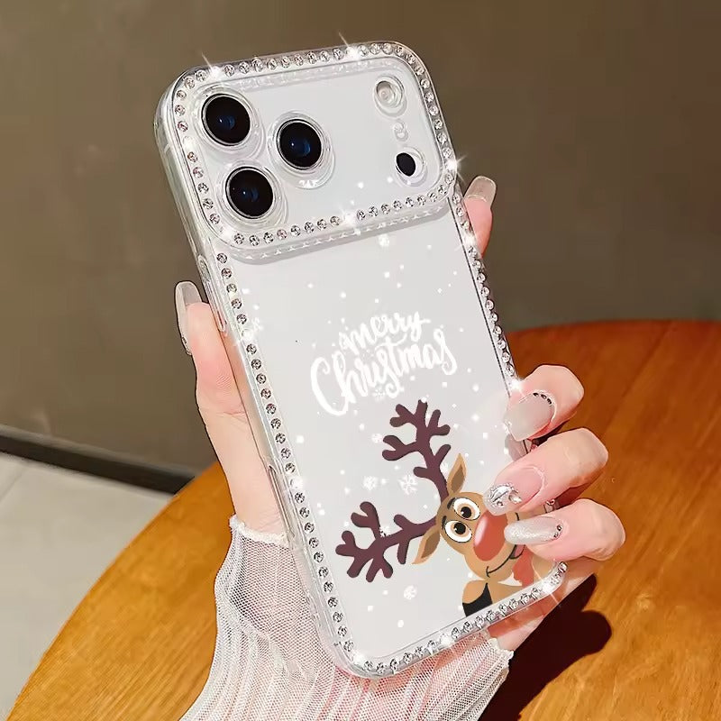 For iPhone 17 Pro Max Case Christmas  Santa Claus Diamond Cover For -AX