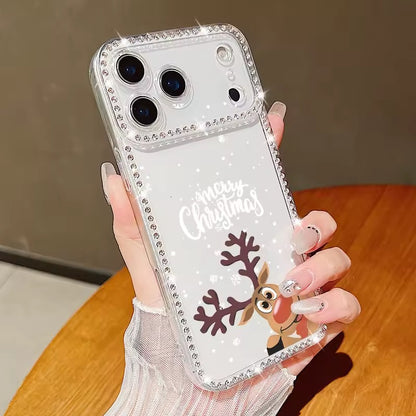 For iPhone 17 Pro Max Case Christmas  Santa Claus Diamond Cover For -AX