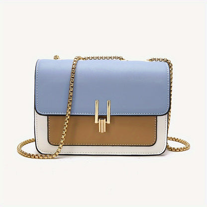 Fashion Flap Shoulder Bag, Women's Buckle Decor Crossbody Purse With Wide Strap