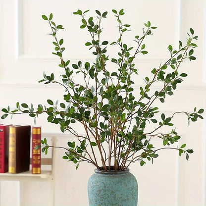 3pcs Faux Olive Tree Branches - 25.5 Inch Lifelike Artificial Greenery Stems, High-Quality Plastic Realistic Buds & Leaves for Vase Decor, No Maintenance Home/Office/Desk Decor, Seasonal Holiday & Party Decoration (Halloween/Christmas/Easter/Thanksgiving/