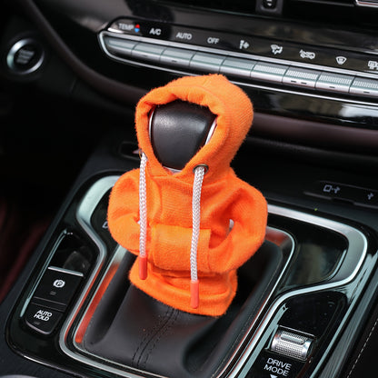 Large Size Universal Car Gear Shift Cover Hoodie, Fashionable Mini Hooded Sweatshirt For Auto Gear Stick Shifter Knob, Interior Accessories Decor