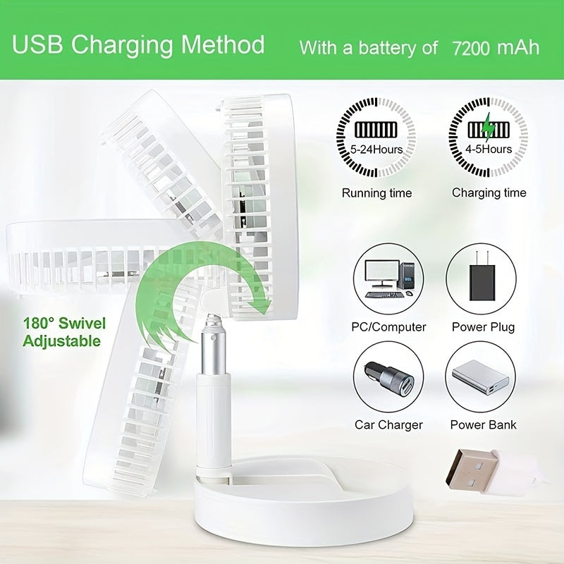 3600mAh Rechargeable Portable Fan