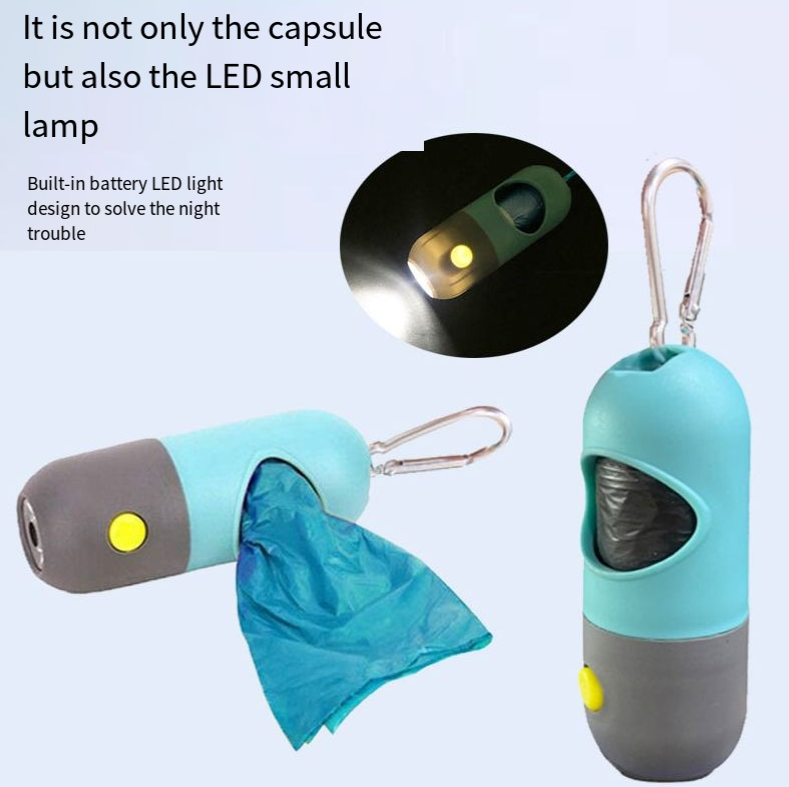 Clip On Multi Functional LED Light and Pet Bag Holder