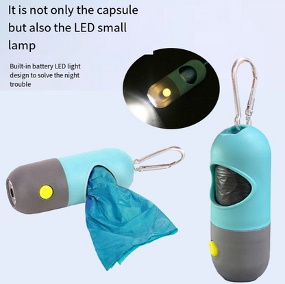 Clip On Multi Functional LED Light and Pet Bag Holder