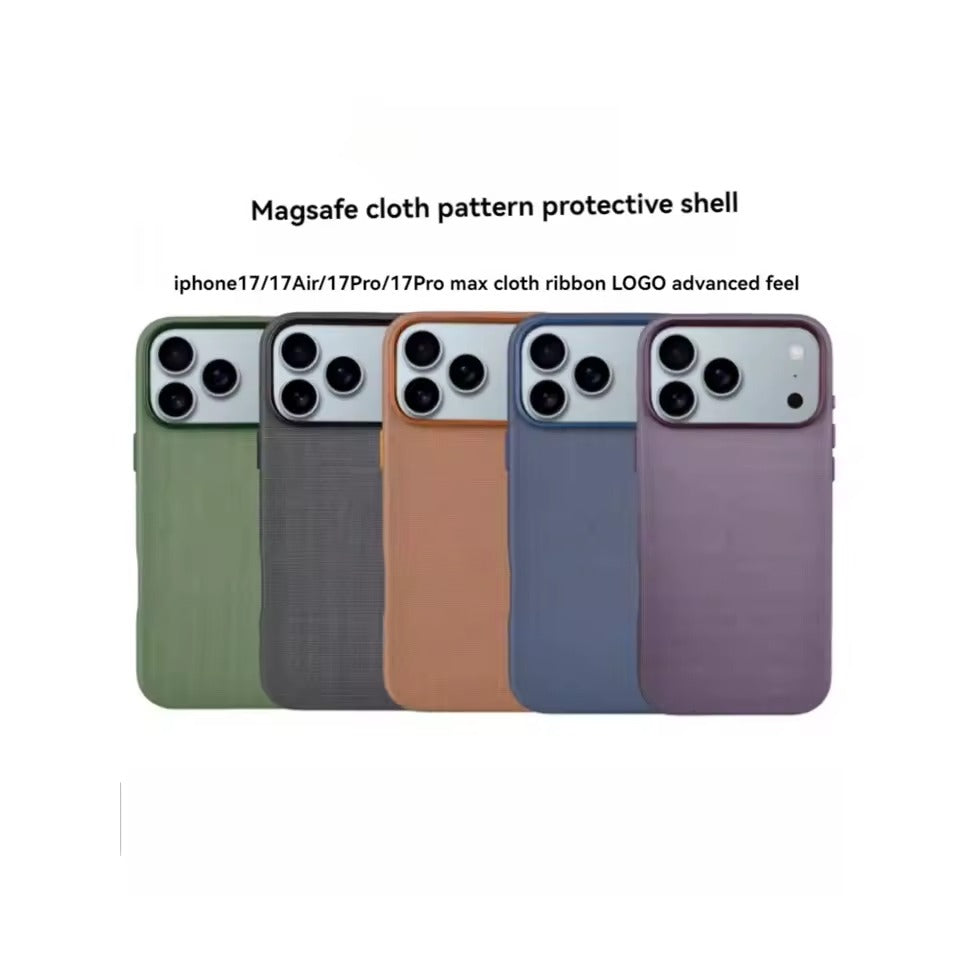 Suitable for Apple 17Pro max_with Cloth Texture Magsafe Animation  Cover-AX