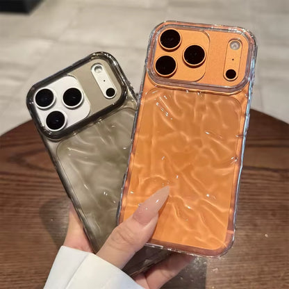 Creative 3D Ripple Transparent Phone Case for iPhone 17  Pro Max   Protective Shell -  AX