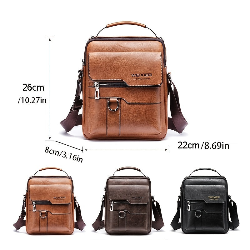 Men's Genuine Leather Crossbody Bag Shoulder Bags Vintage Handbags Business Bag