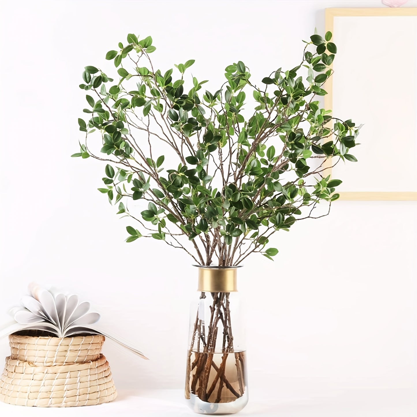 3pcs Faux Olive Tree Branches - 25.5 Inch Lifelike Artificial Greenery Stems, High-Quality Plastic Realistic Buds & Leaves for Vase Decor, No Maintenance Home/Office/Desk Decor, Seasonal Holiday & Party Decoration (Halloween/Christmas/Easter/Thanksgiving/