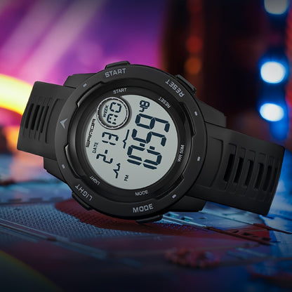 Men's Digital Watch - Sports Watches Tactical Military Stopwatch Alarm 12/24H Outdoor Mens Wristwatch for Running - Durable Stainless Steel & Silicone - For Active Men - Ideal for Sports & Outdoor Activities - Great Gift for Adventurers