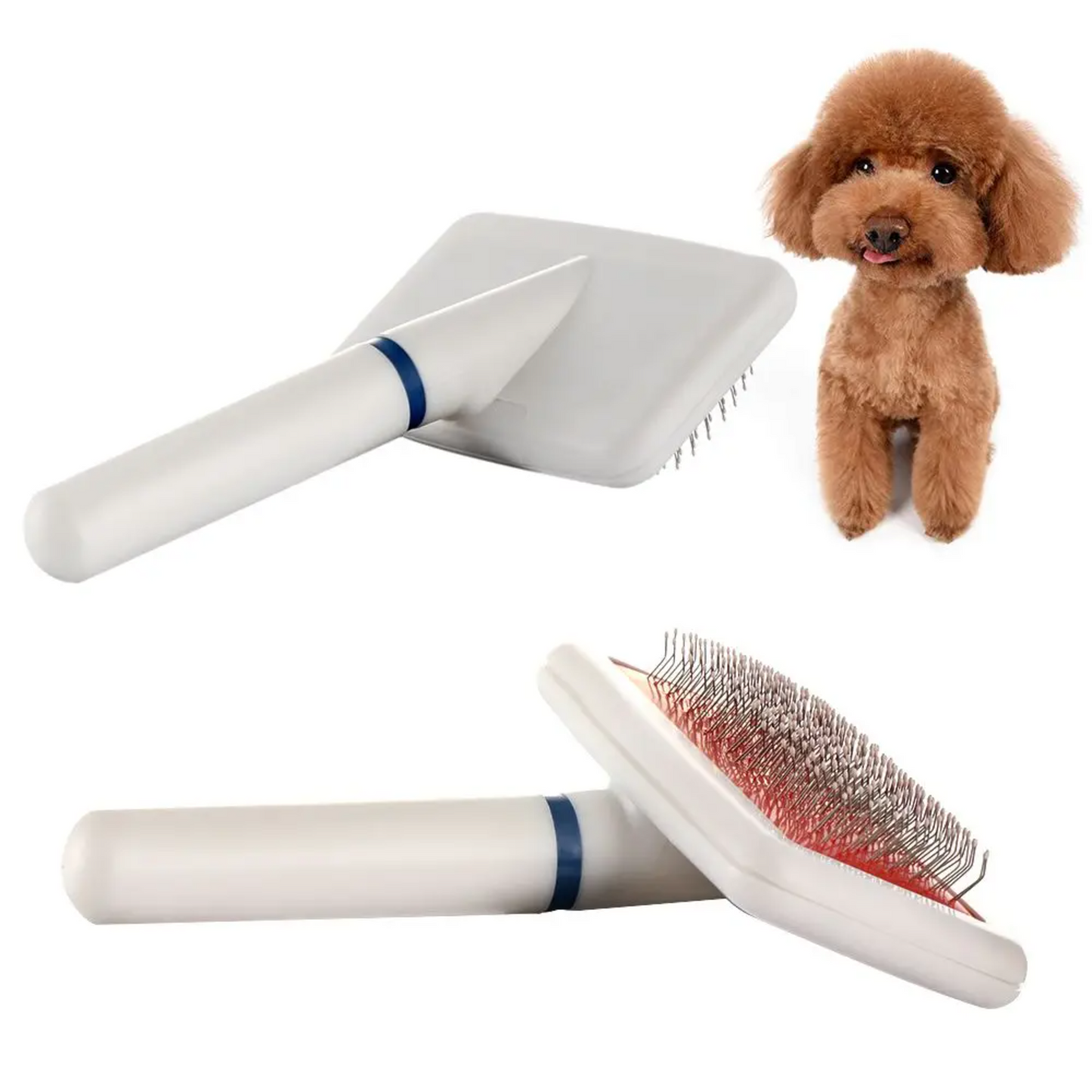 Pet Slicker Brush for Dogs Cats Massage Brush Deshedding Comb Grooming Brush for Poodle Maltese Puppy Kitten Guinea Pig Rabbit