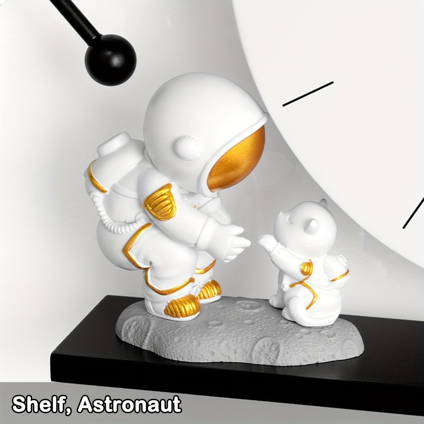 Creative Wall Clocks With Astronaut Ornament, Modern Metal Pendulum Wall Clock