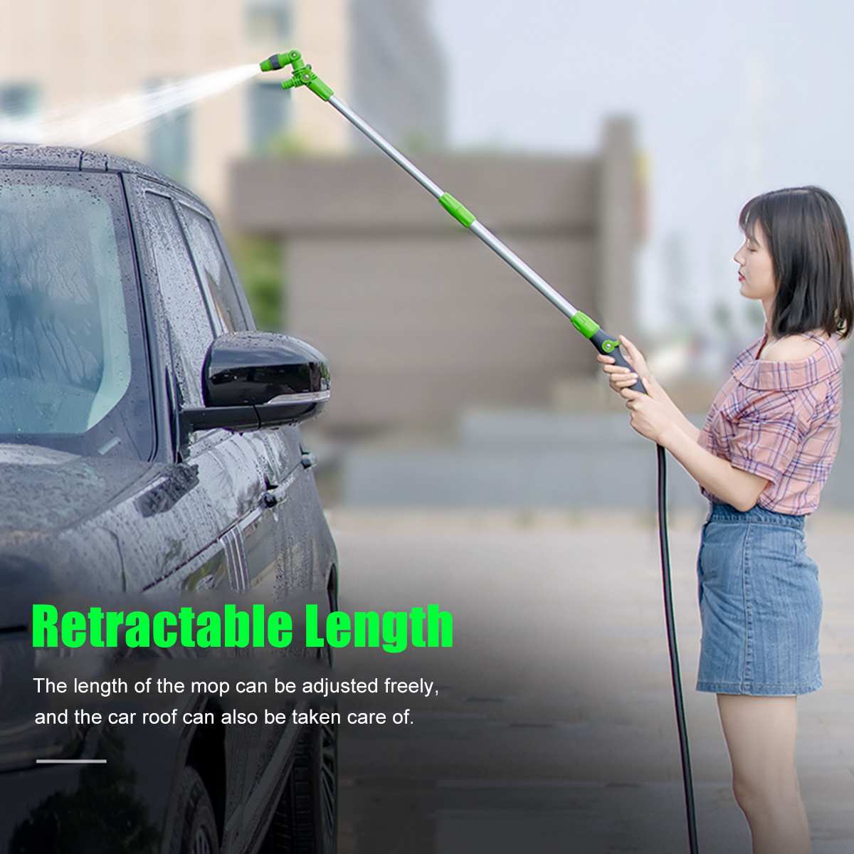 2 in 1 Car Wash Mop Mitt with Long Handle