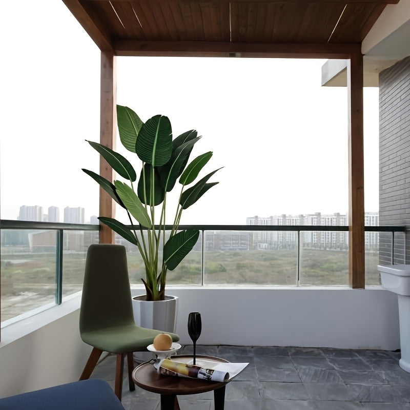 6ft Tall Artificial Bird Of Paradise Home Decor, 6ft Tall Artificial Floor Plant Fake Silk Banana Leaf Tropical Tree, Pot for Indoor Outdoor Living Room (6ft Tall)