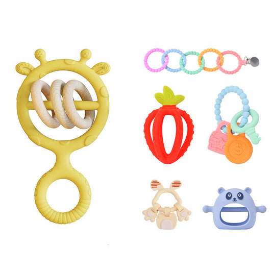 Baby Gloves Teething Rubber Silicone Stick Bite Toy