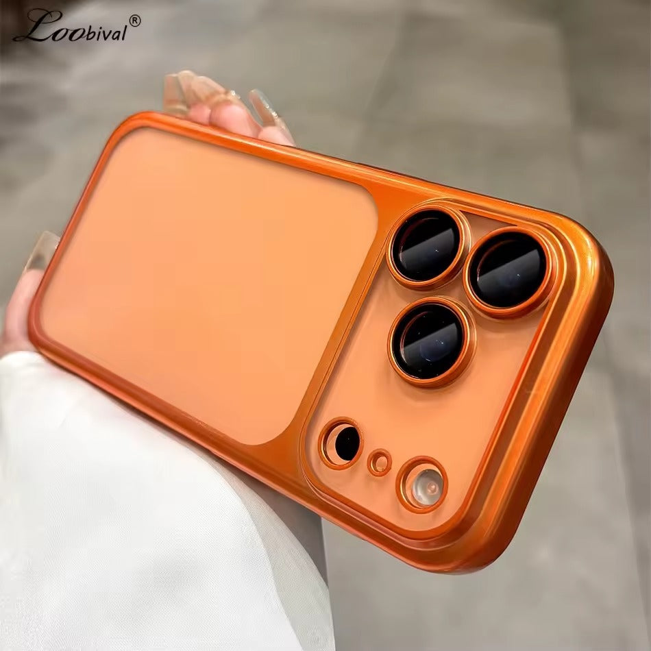 Luxury Matte Hard PC Ultra Slim Case for iPhone 17 Pro Max  Film Protector Frosted Shockproof Cover-AX