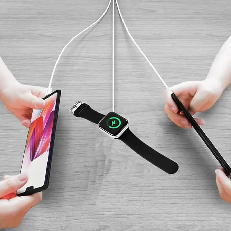 3 in 1 Retractable USB Magnetic Wireless Charger Charging Cable