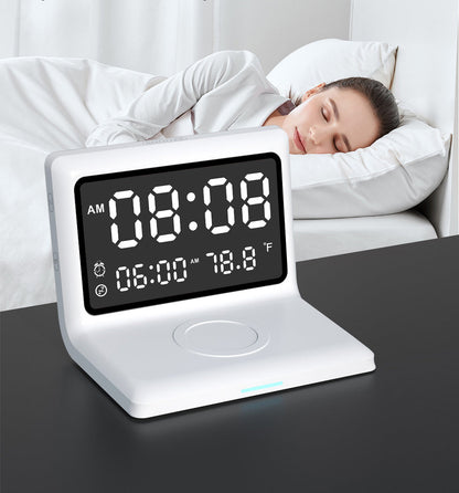 Alarm Clock with Wireless Charger For Apple