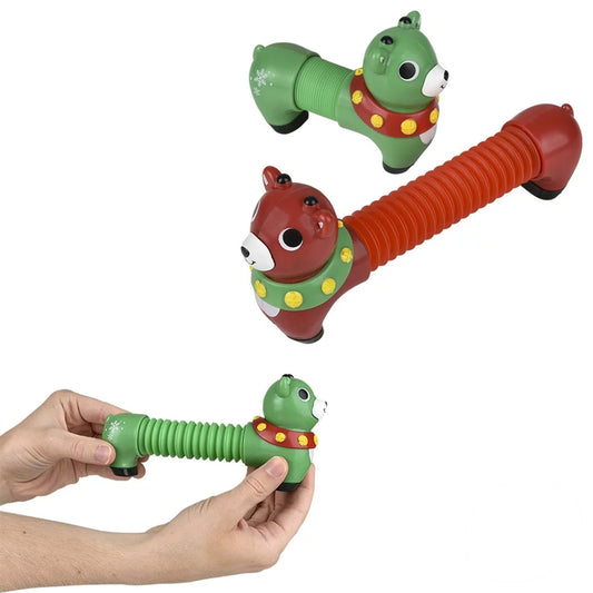 Reindeer Fidget Pop Tube Kids Toy In Bulk - Assorted