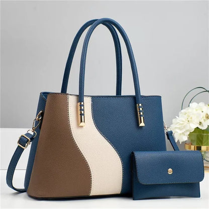 New Fashion Shoulder Bags for Lady 2 Pieces Set Large Capacity Mother Crossbody Bag Women Purses Shoulder Bags for Lady
