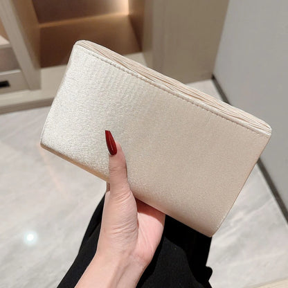 Elegant Women's New Satin Flap Square Evening Bag Fashionable Purse Style for Dress Party Women's Wallets Brands