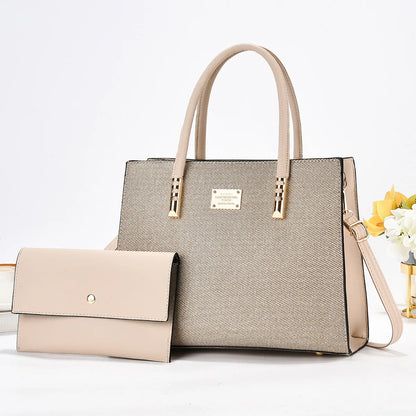 Online Wholesale Supplier Fashion Single Shoulder Canvas Crossbody Bag 2 in 1 Ladies Handbags Womens Purses and Handbags