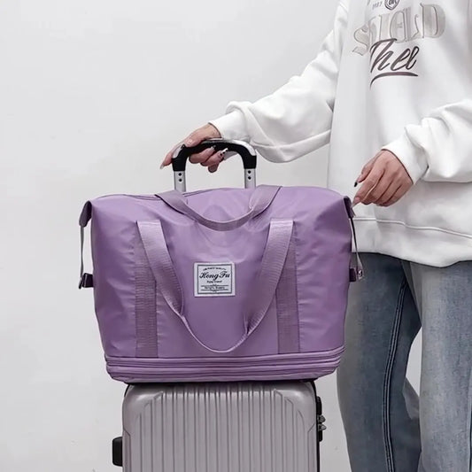 Travel Bag with Wheels and Large Capacity Luggage Bag Handbags Designer Handbags Women Oxford Cloth Travel Bags Luggage