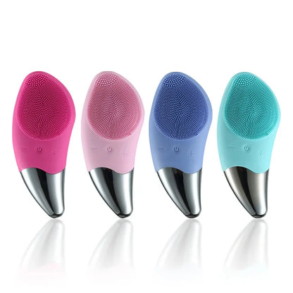 Mini Electric Facial Cleansing Brush Ultrasonic Silicone Face