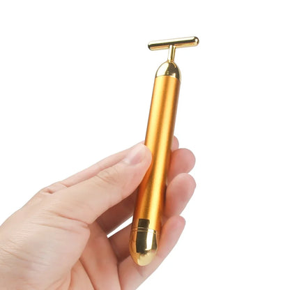 24k Gold Vibration Facial Roller Massager