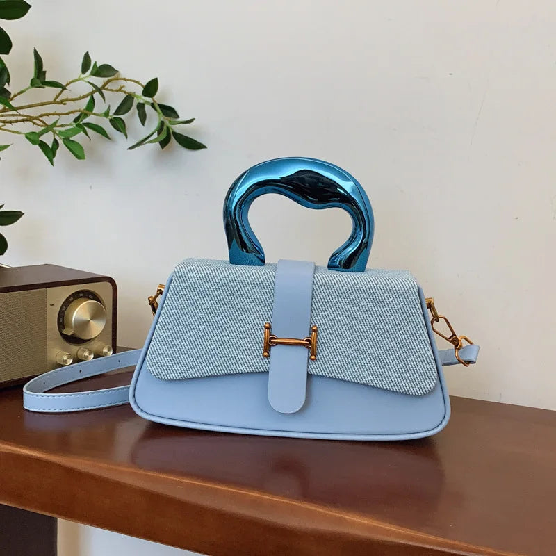 2025 Trendy Women Handbag Customized Logo Pu Leather Shoulder Flap Bag Ladies Designer Pu Leather Crossbody Bag