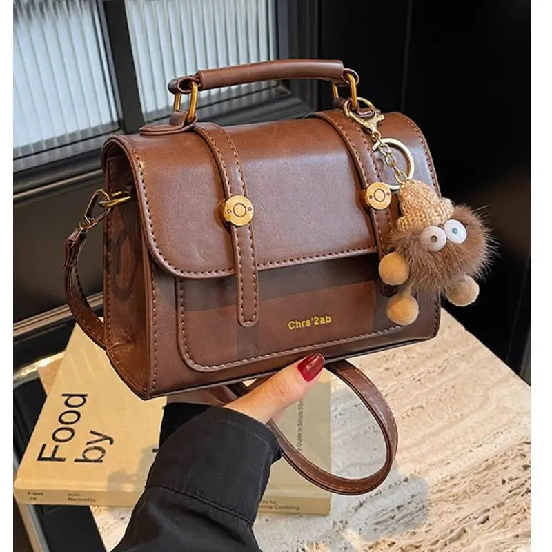 Factory Wholesale New Retro Fashion Handbag Elegant Portable Shoulder Bags Cute Small Square Crossbody Bag with Zipper