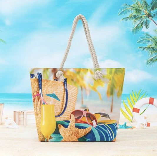 Customized New Seaside Tote Beach Bag Linen Canvas Shoulder Women's Bag Fashion Leisure Short Trip Ladies Bags Wholesale Factory