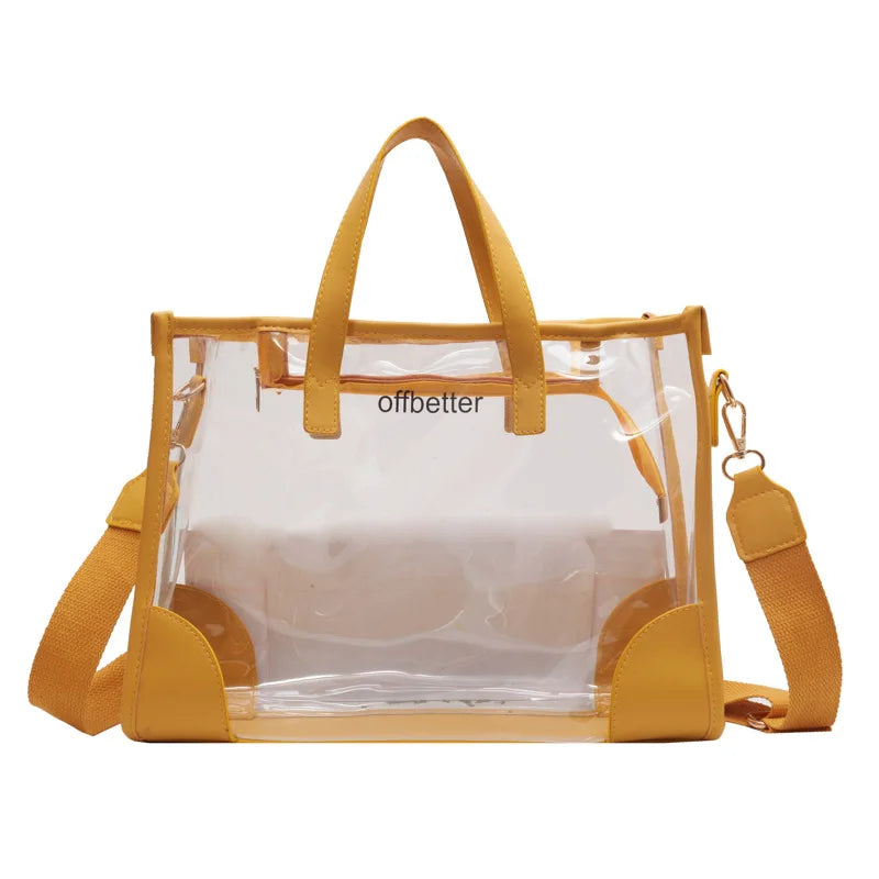2025 Fashion clear Shopping Pvc Jelly Bag Branded Designer Bag Transparent Blank Plain Crossbody Bag